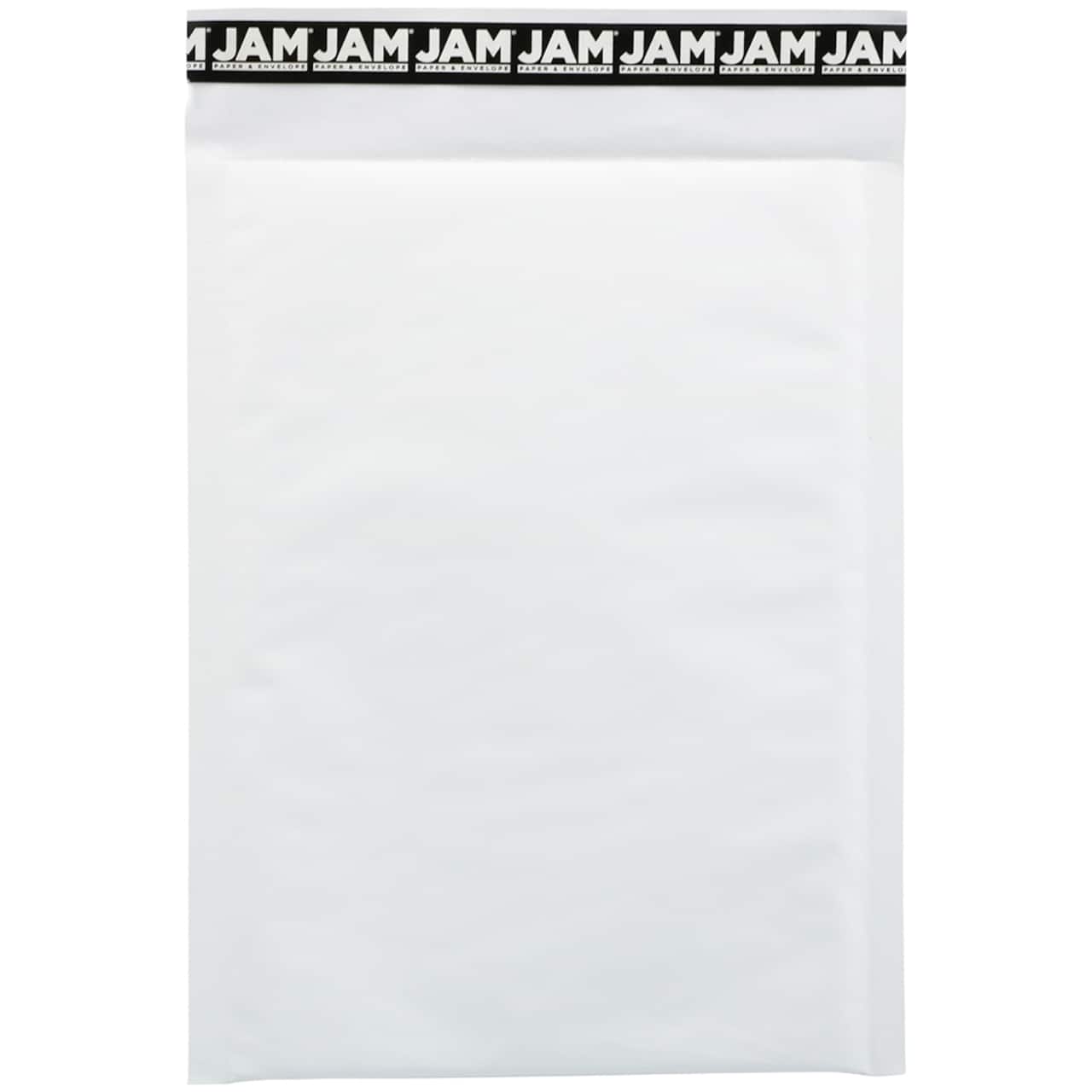 JAM Paper 7.25" x 10.5" White Kraft Bubble Lite Padded Mailers, 25ct.